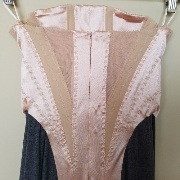 ALEXANDER MCQUEEN 2000s VINTAGE Jersey & Silk Corset Mini Dress. - Picture 6 of 8